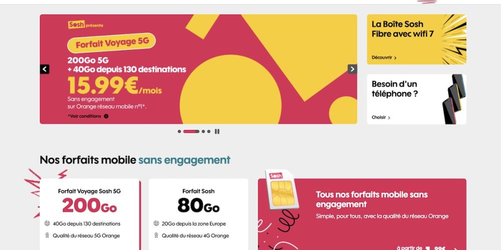 Nouvelle offre Sosh Boost Fibre pour un Internet très haut débit sans superflu