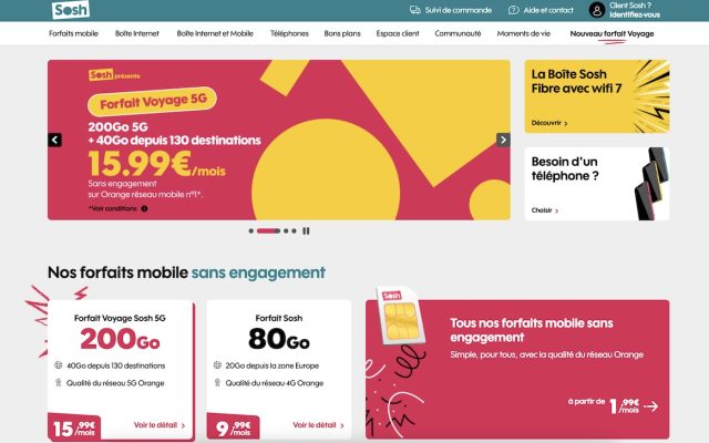 Nouvelle offre Sosh Boost Fibre pour un Internet très haut débit sans superflu